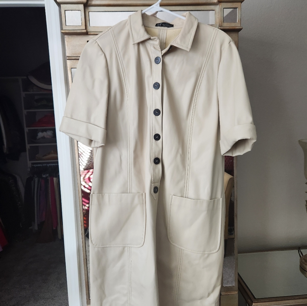 Faux Leather Dress